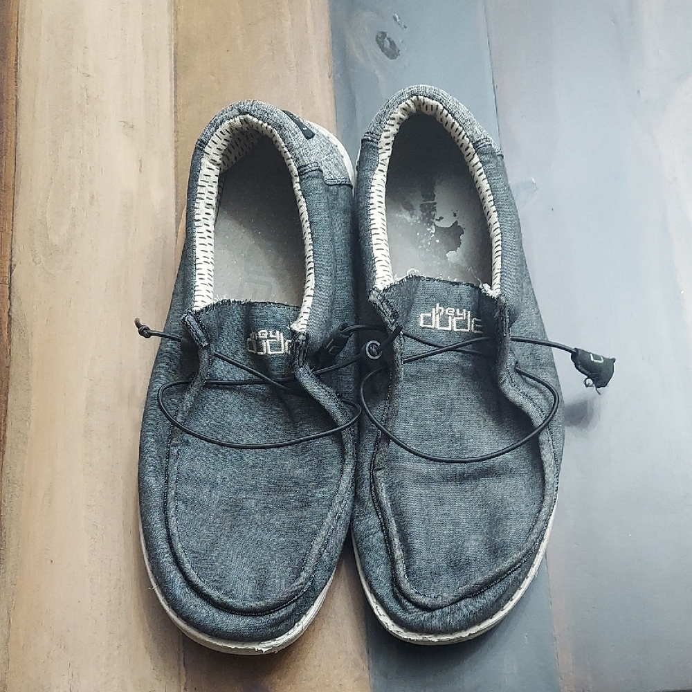 Hey Dude Gray Loafers Slip-Ons Comfortable Casual